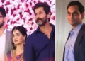 വിക്രമിന്‍റെ മകളുടെ അമ്മായിയപ്പനും കാവിന്‍കെയര്‍ കമ്പനി ഉടമയുമായ സി.കെ. രംഗനാഥന്‍ (വലത്ത്) മരുമകന്‍ മനു രഞ്ജിത്, മകള്‍ അക്ഷിത, നടന്‍ വിക്രം ( ഇടത്ത്)