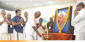 ബാലവികാസ കേന്ദ്ര സമന്വയ സമിതിയുടെ വാര്‍ഷിക പൊതുയോഗം ആര്‍എസ്എസ് തൃശ്ശൂര്‍ വിഭാഗ് സംഘചാലക് കെ.എസ്. പത്മനാഭന്‍ ഉദ്ഘാടനം ചെയ്യുന്നു