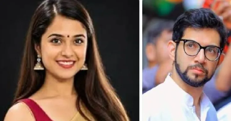 ദിഷ സാലിയന്‍ (ഇടത്ത്) ശിവസേന നേതാവ് ഉദ്ധവ് താക്കറെയുടെ മകന്‍ ആദിത്യ താക്കറെ (വലത്ത്)