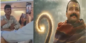ബധിരനായ ഗായകന് സുനില് ലോധി വിമാനത്തില് ഹനുമാന് അംശ് എന്ന സിനിമയില് ആലപിച്ച ഹനുമാന് ഭക്തിഗാനം ആലപിക്കുന്നു (ഇടത്ത്) ഹനുമാന് അംശ് എന്ന സിനിമയുടെ പോസ്റ്റര് (വലത്ത്)