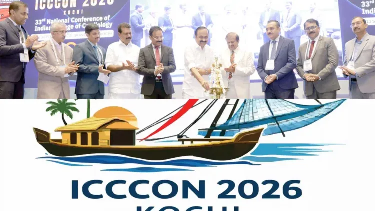 ഇന്ത്യന് കോളേജ് ഓഫ് കാര്ഡിയോളജിയുടെ ദേശീയ സമ്മേളനം മുഖ്യമന്ത്രി വി.ഡി. സതീശന് ഉദ്ഘാടനം ചെയ്യുന്നു. ഡോ. വിനോദ് തോമസ്, ഡോ. സുരേഷ് കെ., ഡോ. സി.എം. നാഗേഷ്, ടോണി ചമ്മണി എംഎല്എ, ഡോ. എ. ജാബിര്, ഡോ. സി.എന്. മഞ്ജുനാഥ് എം.പി., ഡോ. കെ.എച്ച്. ശ്രീനിവാസ, ഡോ. പി.കെ. അശോകന്, ഡോ. നടേശ് ബി.എച്ച്. എന്നിവര് സമീപം