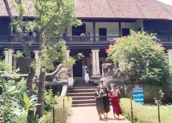 പത്മമനാഭപുരം കൊട്ടാരത്തിലെ ഇന്ദ്രവിലാസം മാളികയുടെ മുന്ഭാഗം