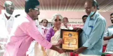 ജന്മനാടായ മുതുകുളത്ത് 2021-ല്‍ ജഗദമ്മയ്ക്ക് ആദരവ് നല്‍കിയപ്പോള്‍