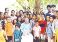 ജന്മനാട്ടില്‍ ബാലഗോകുലത്തിലെ കുരുന്നുകള്‍ക്കൊപ്പം എംഎ സാര്‍ (ഫയല്‍ ചിത്രം)