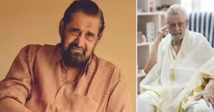 പിറന്നാള്‍ ദിനത്തില്‍ കണ്ണമ്മൂലയിലുള്ള വസതിയായ ശിവഭവനില്‍ നടന്‍ മധു (വലത്ത്)