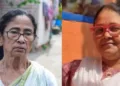 മമതയ്ക്ക് വന്തിരിച്ചടി നല്കി നന്ദിഗ്രാം നിയമസഭാ മണ്ഡലത്തിലേക്കുള്ള ഉപതെരഞ്ഞെടുപ്പില് നിന്നും പിന്മാറിയ സഞ്ചിത പ്രധാന് ദെ (വലത്ത്)