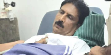 യൂത്ത് കോണ്‍ഗ്രസ് ആക്രമണത്തില്‍ പരിക്കേറ്റ ബിജെപി സൗത്ത് ജില്ലാ പ്രസിഡന്റ് മുക്കംപാലമൂട് ബിജു ആശുപത്രിയില്‍
