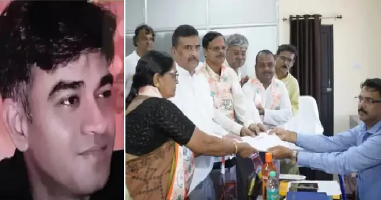 ബംഗാളില്‍ തൃണമൂല്‍ ഗുണ്ടകളുടെ വെടിയേറ്റ് കൊല്ലപ്പെട്ട ചന്ദ്രനാഥ് റാത്ത് (ഇടത്ത്) ചന്ദ്രനാഥ് റാത്തിന്‍റെ അമ്മ ഹാസിമത്ത് റാത്ത് നന്ദിഗ്രാം ഉപതെരഞ്ഞെടുപ്പില്‍ ബിജെപിയുടെ ടിക്കറ്റില്‍ നാമനിര്‍ദേശപത്രിക സമര്‍പ്പിക്കുന്നു (വലത്ത്)