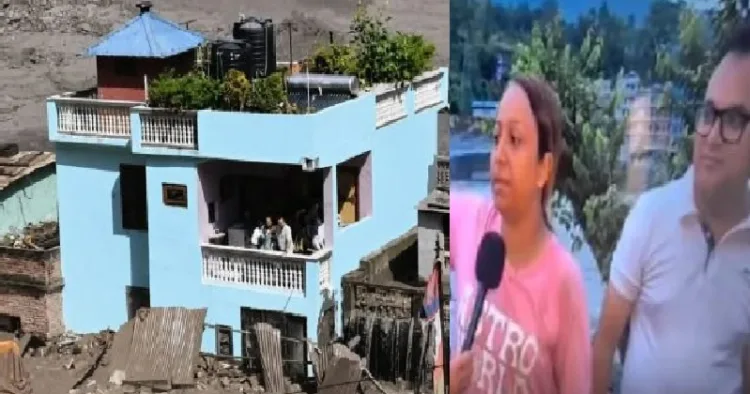 നേപ്പാളിലെ പച്ചപെയിന്റടിച്ച വീടിന്റെ ഒന്നാം നിലയില് ലക്ഷ്മീപാണ്ഡെയും പ്രകാശും മറ്റ് കുടുംബാംഗങ്ങളും പ്രാര്ത്ഥനയോടെ നില്ക്കുന്നു (ഇടത്ത്) പ്രകാശും ലക്ഷ്മീപാണ്ഡെയും (വലത്ത്)