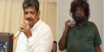 പരാഗ് ഷാ എന്ന എംഎല്എ സാധാരണ വേഷത്തില് (ഇടത്ത്) പരാഗ് ഷാ ഒരു ദിവസം ഭിക്ഷക്കാരനായി വേഷം കെട്ടി തെരുവില് ഭിക്ഷയെടുത്ത് അലയുന്നു (വലത്ത്)
