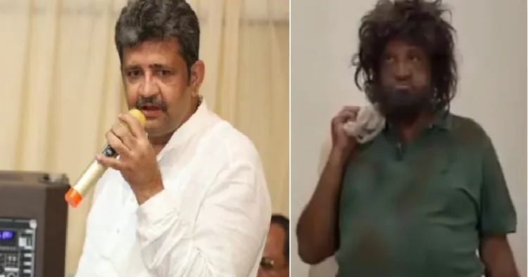 പരാഗ് ഷാ എന്ന എംഎല്‍എ സാധാരണ വേഷത്തില്‍ (ഇടത്ത്) പരാഗ് ഷാ ഒരു ദിവസം ഭിക്ഷക്കാരനായി വേഷം കെട്ടി തെരുവില്‍ ഭിക്ഷയെടുത്ത് അലയുന്നു (വലത്ത്)