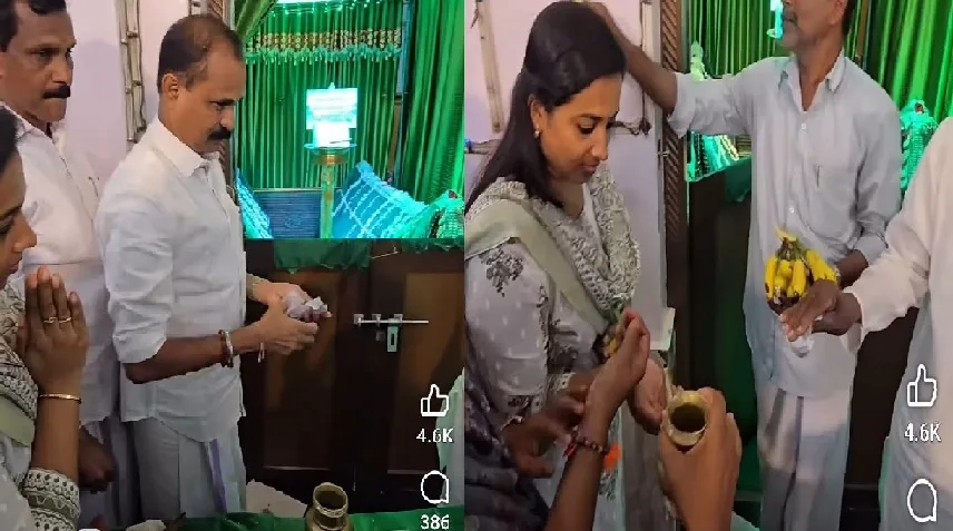നിലവിളക്ക് കണ്ടാൽ പരിഭ്രമിച്ചോടുന്ന രാഷ്ട്രീയക്കാർക്ക് മുന്നിൽ ഇതു നല്ല മാതൃക ; മുഹിയുദ്ദീൻ പള്ളിയിലെ ഉറൂസിനെത്തി വി വി രാജേഷ്