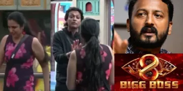 ബിഗ് ബോസ് ഷോയില് രാഹുല് ഈശ്വറുമായുള്ള തര്ക്കത്തിനിടയില് പൊട്ടിക്കരയുന്ന റിനി ആന് ജോര്ജ്ജ് (ഇടത്ത്) രാഹുല് ഈശ്വറും റിനി ആന് ജോര്ജ്ജും തമ്മില് നടക്കുന്ന തര്ക്കം (നടുവില്) രാഹുല് മാങ്കൂട്ടത്തില് (വലത്ത് മുകളില്)