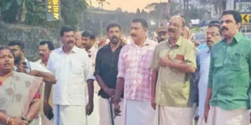 സദാനന്ദപുരം അവധൂത ആശ്രമജിലെ ആക്രമണം നടത്തിയതിൽ പ്രതിഷേധിച്ച് ഹിന്ദു സംഘടനകളുടെ നേതൃത്വൽ നടത്തിയ നാമജപഘോഷയാത്ര