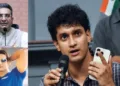 ബിജെപി വക്താവായ ഗൗരവ് ഭാട്ടിയയുടെ ഇപ്പോഴത്തെ രൂപം (ഇടത്ത് മുകളില്) സമൂഹത്തോട് ഒരു പ്രതിബദ്ധതയുമില്ലാത്ത പുത്തന് പണക്കാരനായ യുവാവായി എഐ ഉപയോഗിച്ച് സൃഷ്ടിച്ച ഗൗരവ് ഭാട്ടിയയുടെ വ്യാജ ഫോട്ടോ (ഇടത്ത് താഴെ)