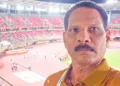 ഷിന്‍ഡെ ജോര്‍ജ് ജപ്പാനില്‍ ഏഷ്യന്‍ ഗെയിംസ് അത്‌ലറ്റിക്
ട്രാക്കിന് സമീപം
