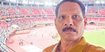 ഷിന്‍ഡെ ജോര്‍ജ് ജപ്പാനില്‍ ഏഷ്യന്‍ ഗെയിംസ് അത്‌ലറ്റിക്
ട്രാക്കിന് സമീപം