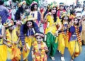 ശ്രീകൃഷ്ണ ജയന്തിയോടനുബന്ധിച്ച് ബാലഗോകുലത്തിന്റെ ആഭിമുഖ്യത്തില്‍ തിരുവനന്തപുരത്ത് നടന്ന മഹാശോഭായാത്രയുടെ ദൃശ്യം