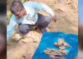 ശ്രീഭൂമി ജില്ലയില്‍ സംസ്‌കരിച്ച അജ്ഞാത മൃതദേഹങ്ങളുടെ അവശിഷ്ടങ്ങള്‍ പുറത്തെടുത്തപ്പോള്‍