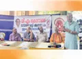 വി.എം. കൊറാത്ത് ജന്മശതാബ്ദി ആഘോഷങ്ങള് നോവലിസ്റ്റ് പി.ആര്. നാഥന് ഉദ്ഘാടനം ചെയ്യുന്നു. ചരിത്രകാരന് ഡോ. എം.ജി.എസ്. നാരായണന്റെ പത്നി പ്രേമലത, ആര്ട്ടിസ്റ്റ് മദനന്, അഡ്വ. പി. മോഹന്ദാസ്, എ.പി. അഹമ്മദ്,
പി. ഗോപാലന്കുട്ടി മാസ്റ്റര്, എം. സതീശന് എന്നിവര് സമീപം