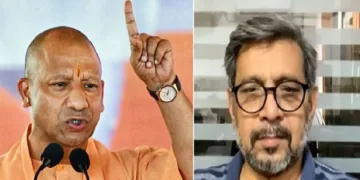 യോഗി ആദിത്യനാഥ് (ഇടത്ത്) അനുപം മിശ്ര (വലത്ത്)