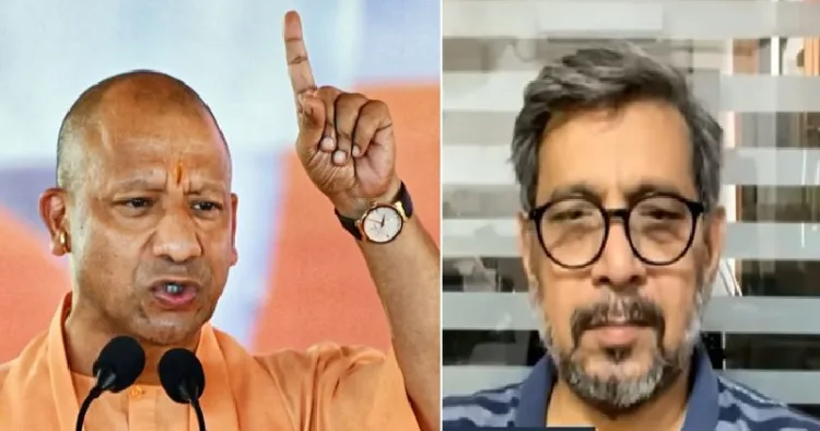 യോഗി ആദിത്യനാഥ് (ഇടത്ത്) അനുപം മിശ്ര (വലത്ത്)
