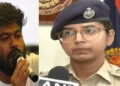 അഭിജിത് ദീപ്കെ (ഇടത്ത്) ദല്‍ഹി പൊലീസ് ഡിസിപി സൃഷ്ടി പാണ്ഡെ (വലത്ത്)