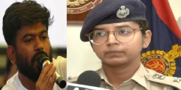 അഭിജിത് ദീപ്കെ (ഇടത്ത്) ദല്‍ഹി പൊലീസ് ഡിസിപി സൃഷ്ടി പാണ്ഡെ (വലത്ത്)