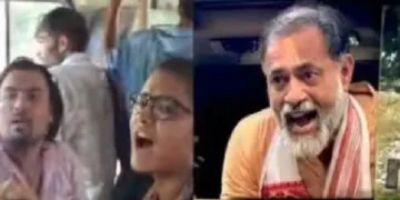 യോഗേന്ദ്രയാദവ് (വലത്ത്) നേഹ ബോറ (ഇടത്ത്)
